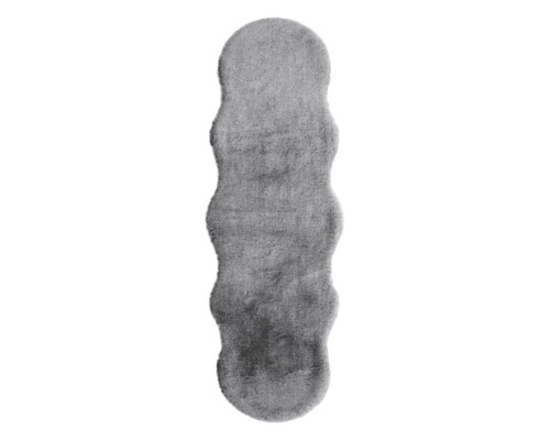 Kunstfell Romance Shape grau meliert 55x160 cm