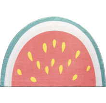 Halbkreisförmiger Teppich im Wassermelonen Design