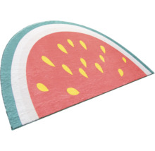 Halbrunder Teppich im Wassermelonen-Design