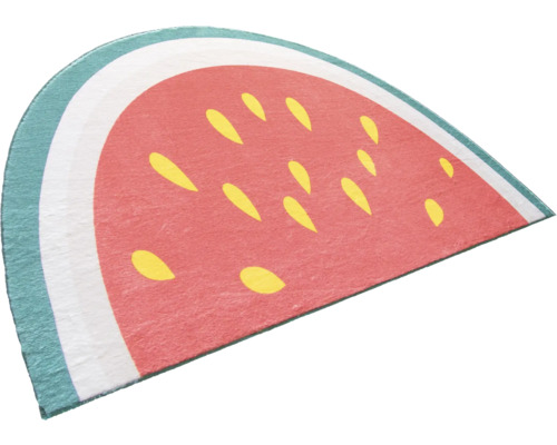 Halbrunder Teppich im Wassermelonen-Design