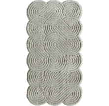 Grauer Badteppich mit Spiralmuster