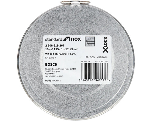 Bosch Standard for Inox Trennscheibe im runden Behälter