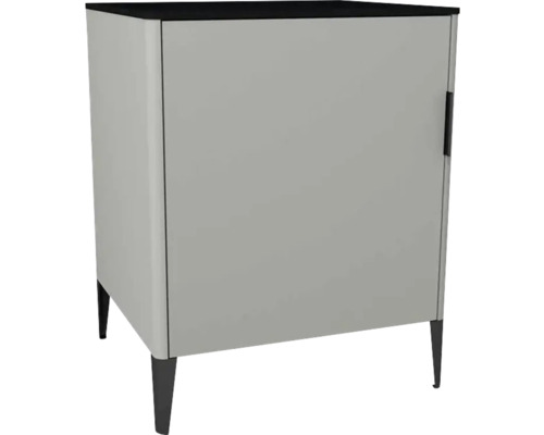 Highboard Devo Lotos 76x60x53 cm Anschlag links grau/schwarz