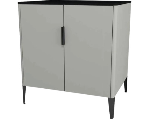 Highboard Devo Lotos 76x70x53 cm stahlgrau/schwarz