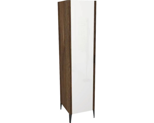 Hochschrank Devo Lotos 190x45x53 cm mit Spiegeltür Anschlag links eiche braun