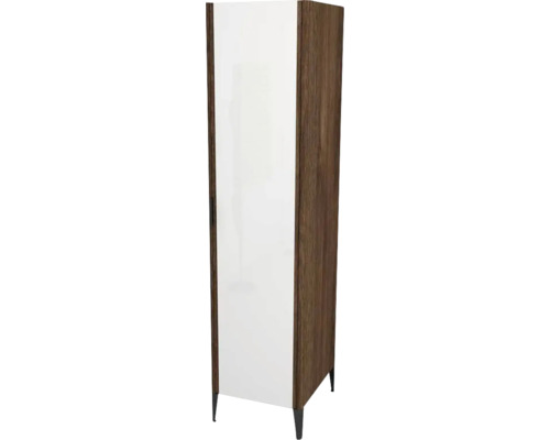 Hochschrank Devo Lotos 190x45x53 cm mit Spiegeltür Anschlag rechts eiche braun Schmaler Hochschrank mit einer Tür und Füßen