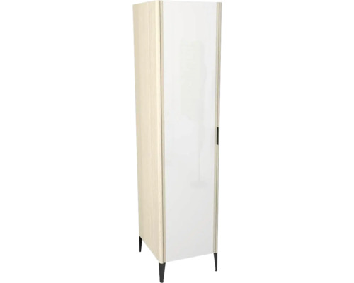 Hochschrank Devo Lotos 190x45x53 cm mit Spiegeltür Anschlag links creme