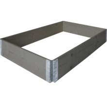 Hochbeet aus Holz mit Metallecken