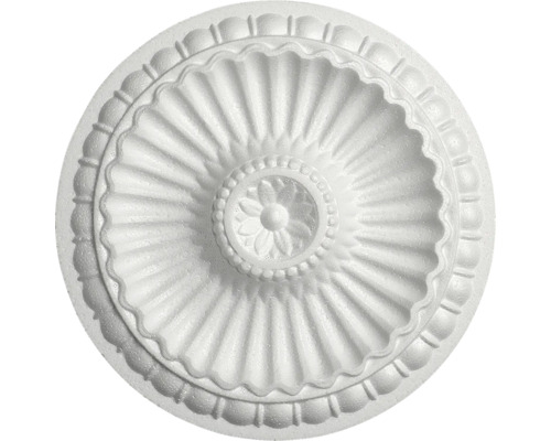 Deckenrosette aus Polystyrol mit floralem Muster