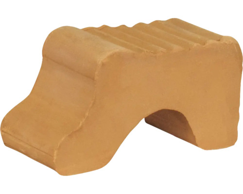Tonfuß Terrakotta 8 x 4,5 x 4,5 cm braun Firstziegel aus Ton