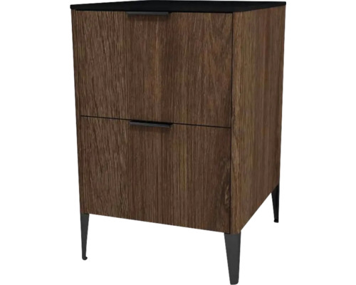 Highboard Devo Lotos 76x50x53 cm mit 2 Laden bronze/schwarz