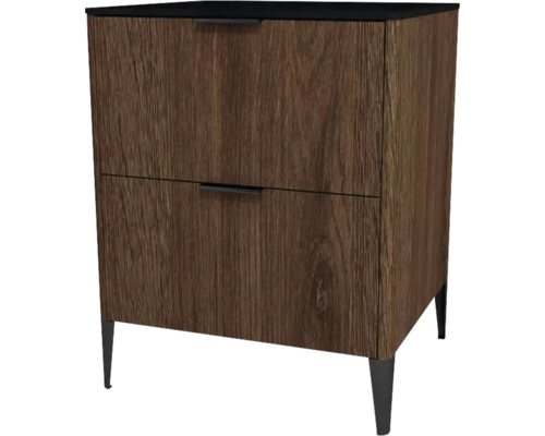 Highboard Devo Lotos 76x60x53 cm mit 2 Laden bronze/schwarz