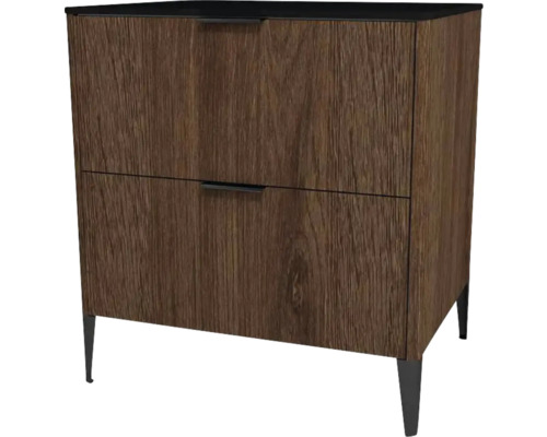 Highboard Devo Lotos 76x70x53 cm mit 2 Laden bronze/schwarz