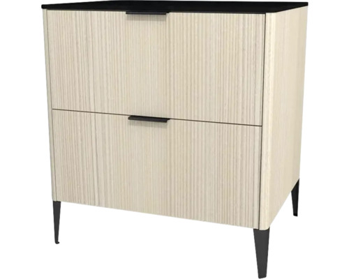 Highboard Devo Lotos 76x70x53 cm mit 2 Laden weiß/schwarz