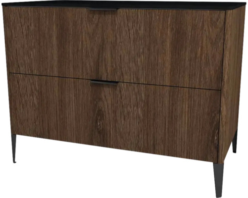 Highboard Devo Lotos 76x100x53 cm mit 2 Laden bronze/schwarz