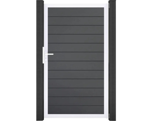 Gartentür aus Aluminium mit Griff