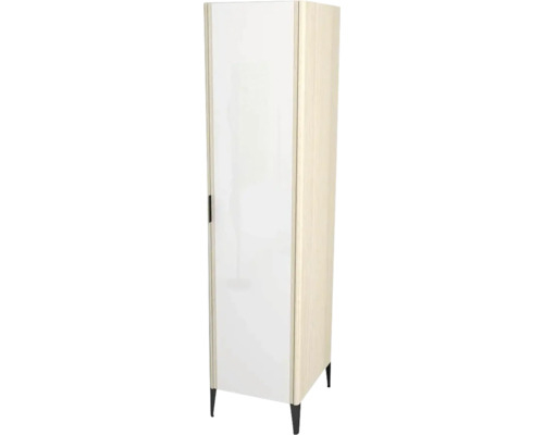 Hochschrank Devo Lotos 190x45x53 cm mit Spiegeltür Anschlag rechts creme