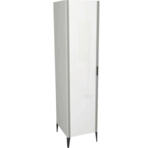 Hochschrank Devo Lotos 190x45x53 cm mit Spiegeltür Anschlag links grau