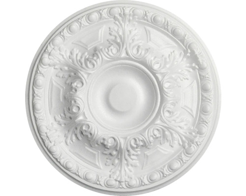 Runde Deckenrosette mit floralen Verzierungen