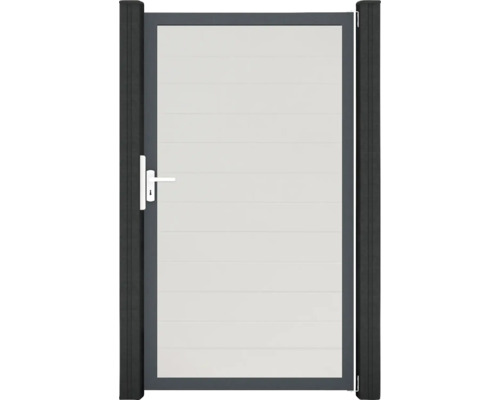 Gartentür aus Aluminium mit Griff und Pfosten