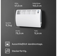 Wandkonvektor Stiebel Eltron CON 20 Premium 78x47 cm 2000 Watt