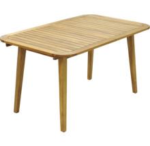Holz Gartentisch mit abgerundeten Ecken und vier Beinen