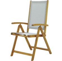 Holz Klappstuhl mit Armlehnen und Stoffbezug