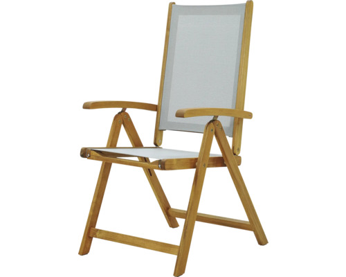 Holz Klappstuhl mit Armlehnen und Stoffbezug