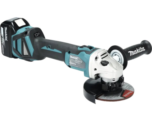Makita Akku-Winkelschleifer mit montierter Trennscheibe