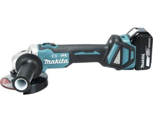 Makita Akku-Winkelschleifer mit 18 Volt Akku und Zusatzhandgriff