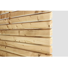 Holzfassade aus Nut- und Federbrettern