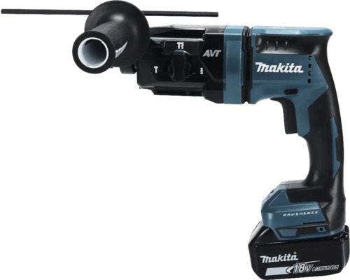 Makita Akku-Bohrhammer mit Zusatzhandgriff und 18 Volt Akku