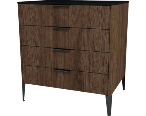 Highboard Devo Lotos 76x70x53 cm mit 4 Laden bronze/schwarz