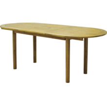 Ovaler Gartentisch aus Holz mit Ausziehfunktion