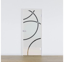 Zimmertür aus Glas mit geometrischem Muster
