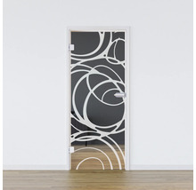 Glastür mit abstraktem Design für den Innenbereich