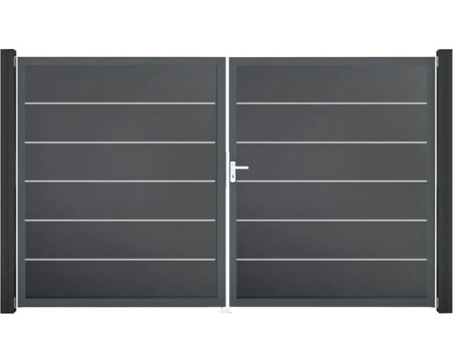 Doppelflügeltor mit horizontalen Linien
