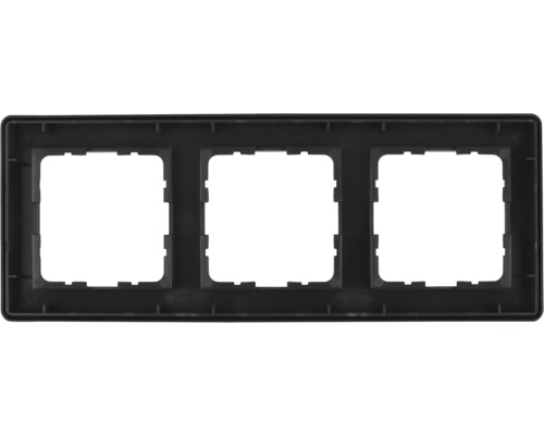 3-fach Rahmen Abdeckung Q-Link F-Line, unterputz, schwarz