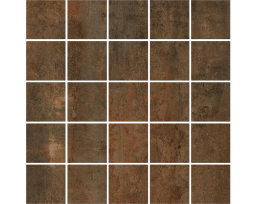 Feinsteinzeugmosaik Mirava Glasgow Rust 30x30 cm Fliesenmuster aus quadratischen Keramikfliesen