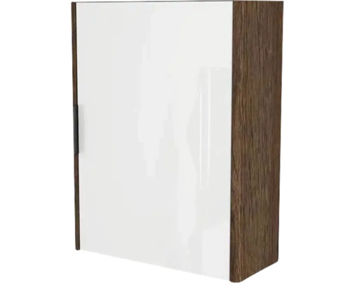 Spiegelschrank Devo Lotos 1-türig 48x20x62 cm Anschlag rechts bronze expressive oak Hängeschrank mit einer Tür und Holzrahmen