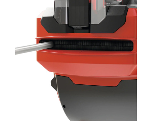 Einhell Akku-Fugenreiniger Detailansicht mit Bürste und Metallstange