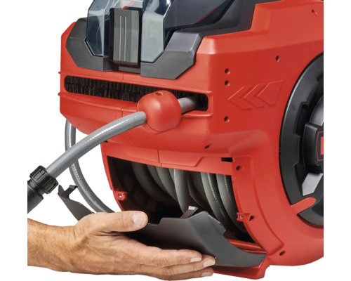 Automatische Schlauchbox mit Gartenschlauch