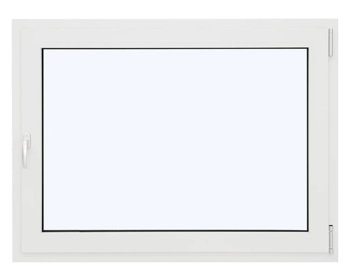 Weißes Kunststofffenster mit Fenstergriff und Kippfunktion