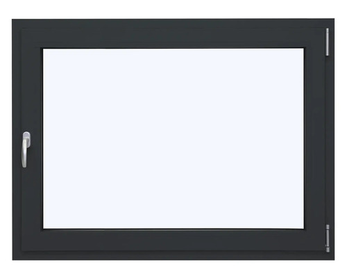 Rechteckiges Kunststofffenster mit Fenstergriff und Drehkippfunktion