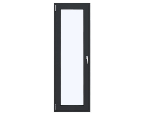 Dunkelgraues Fenster mit Griff