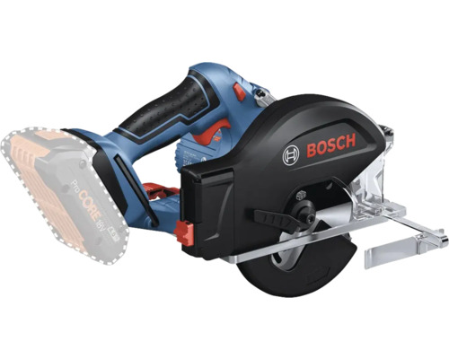 Bosch Akku-Metallkreissäge mit Sägeblatt und Führungsschiene