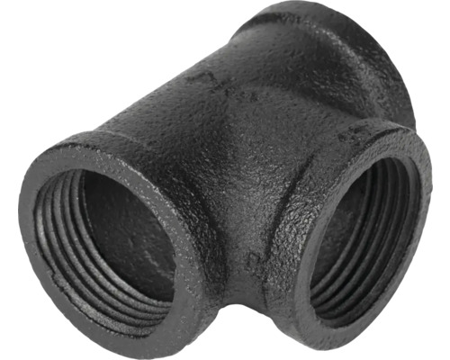 T-Stück aus Temperguss mit Innengewinde