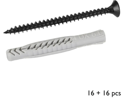 Schraube mit Dübel, 16 Stück