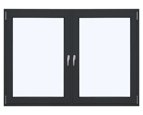 ARON Metall ARON Ternum 2 Flügelig (Dreh-Kipp/Dreh-Kipp) mit festem Pfosten anthrazit 1000 x 1200 mm ARON Metall ARON Ternum 2 Flügelig (Dreh-Kipp/Dreh-Kipp) mit festem Pfosten anthrazit 1000 x 1200 mm