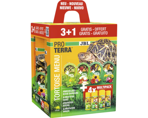 JBL Pro Terra Tortoise Menu 3 plus 1 Multipack für Landschildkröten